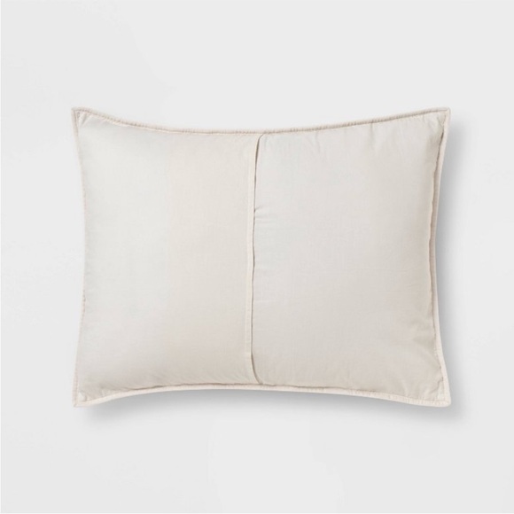 2!!! Standard Channel Stitch Velvet Quilt
Sham Cream - Threshold - Picture 4 of 6